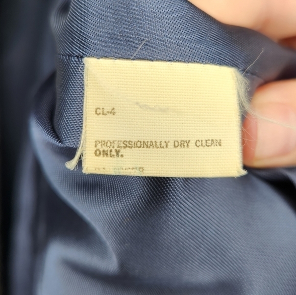 VINTAGE Catalina Tweed Navy Academia Checked Two Button Blazer Size 18 - Picture 11 of 11